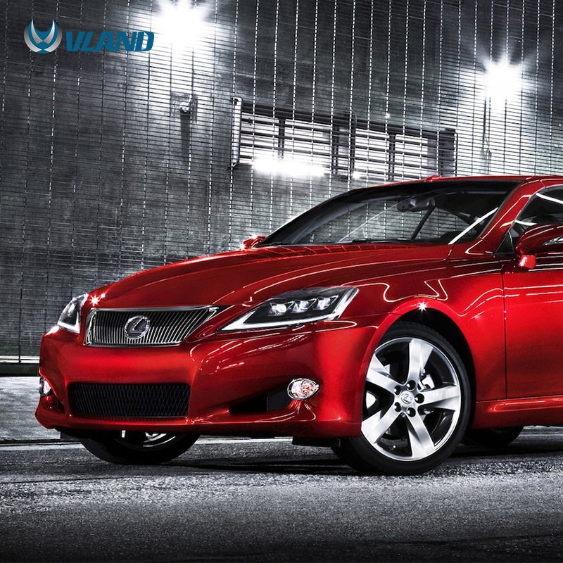 VLAND Factory LED Headlights 2th Gen XE20 IS 220d/F 300 350 Head Light Sequential Turn Car Front Lamp 2006-2012 For Lexus IS250