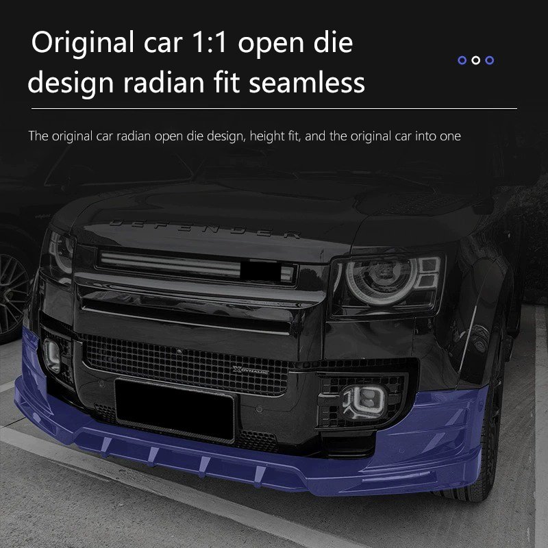 Car exterior accessories new design ROCK Style Front Lip With LED Light For Land Rover Defender 90 110 130 modification small