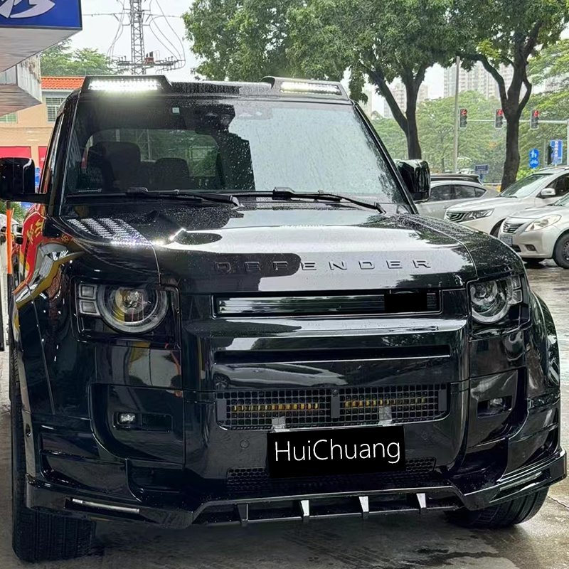 Car exterior accessories new design ROCK Style Front Lip With LED Light For Land Rover Defender 90 110 130 modification small