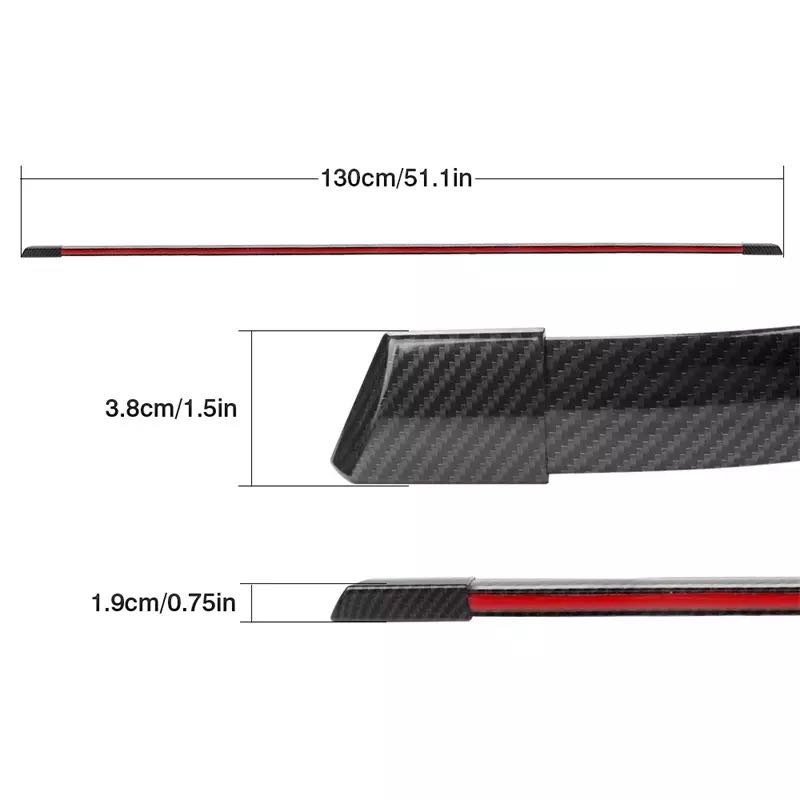 120cm 130CM Colorful Led Car Spoiler Rear Light Universal Car Turn Signal Brake Light Auto Trunk Lip Racing Tun Carbon Fibre