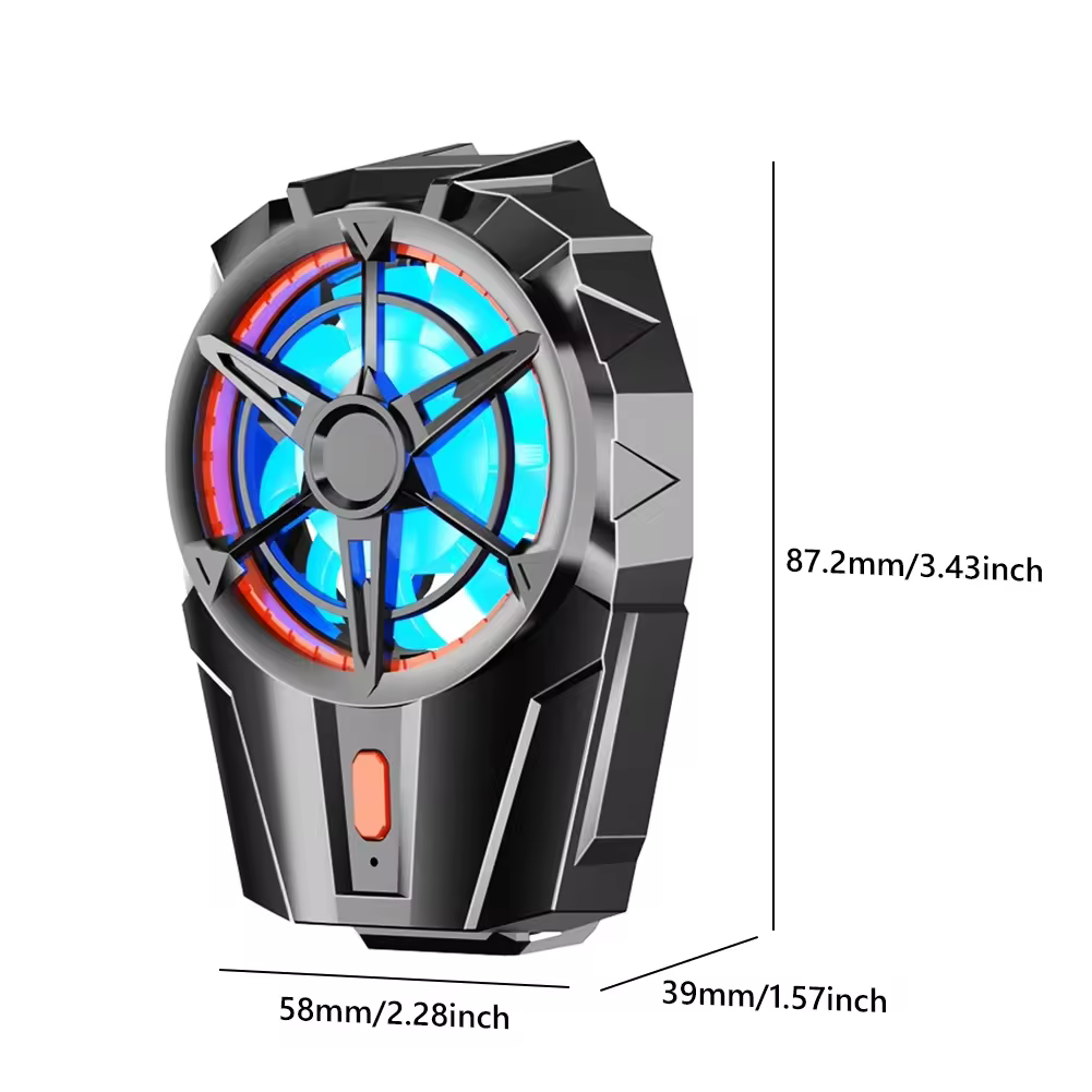 2024 High Quality X52 Mobile Gaming Cooler Mute Mobile Fan Three Speed Adjustable Gaming radiator Mobile accessories