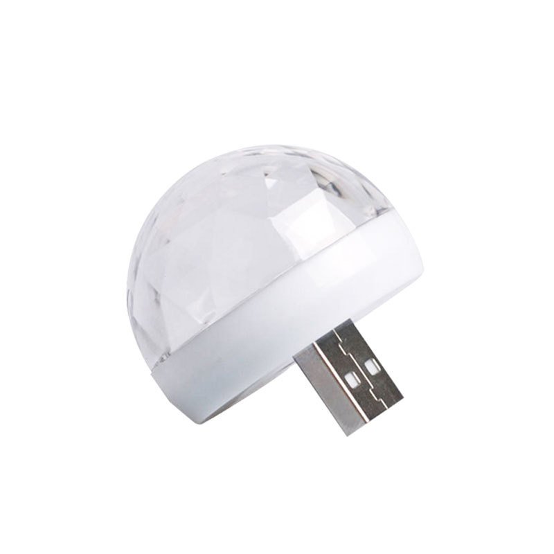 Hot Sale LED Small Magic Ball Car LED USB Atmosphere Light Home Party Dj Disco Ball Lamp Auto Mini Colorful Decorative Lamp