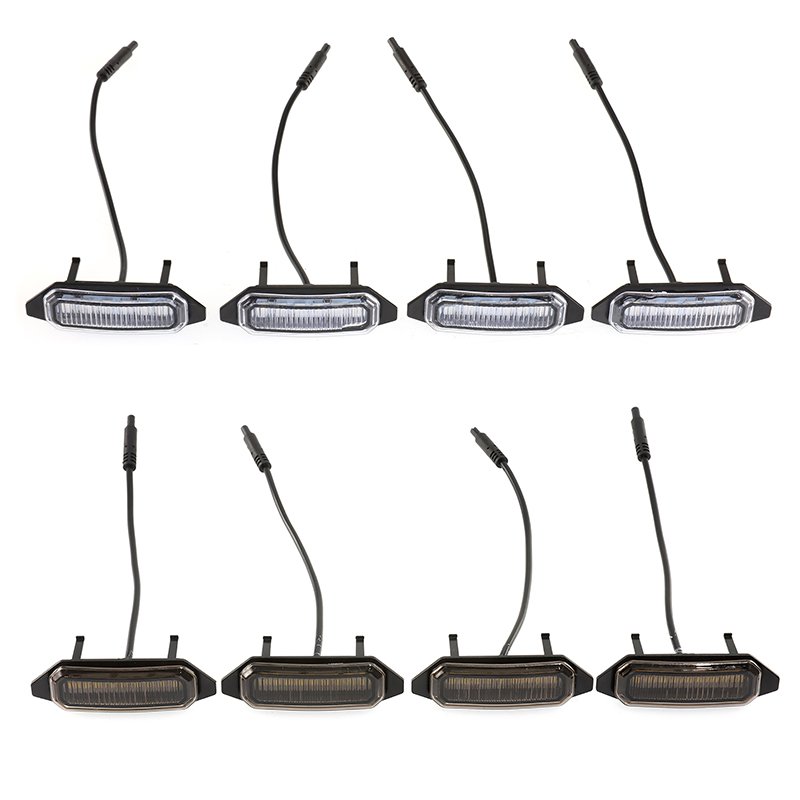 4Pcs Eagle Eye Front Grille Light RGB Modified Fog Lamp With Harness Fit For RAV4 2019-2022 Car Accessories Warning Light