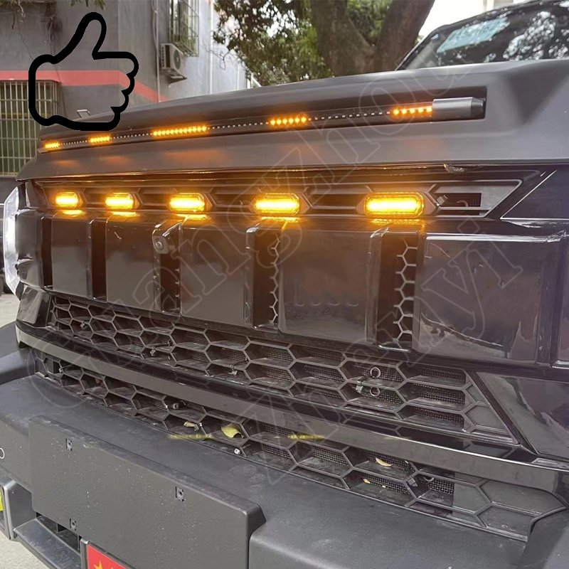 Car Accessories Front Middle Grille LED Raptor Lights Replacements For Chery Jetour Traveller T2 2023 2024