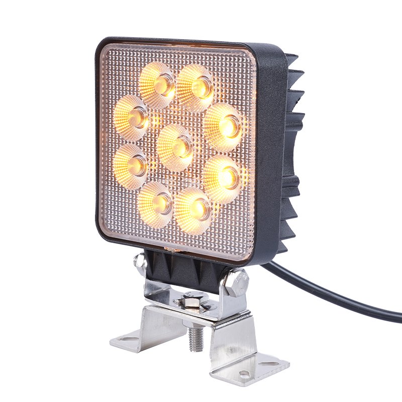 Hot Selling Super Bright Combo Beam White Amber Color Fog Light Spotlight Truck Offroad Tractor Square Vehicle Led Work Light