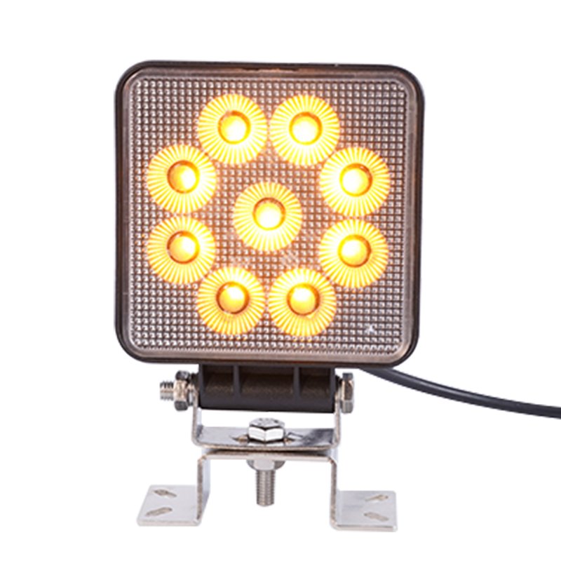 Hot Selling Super Bright Combo Beam White Amber Color Fog Light Spotlight Truck Offroad Tractor Square Vehicle Led Work Light