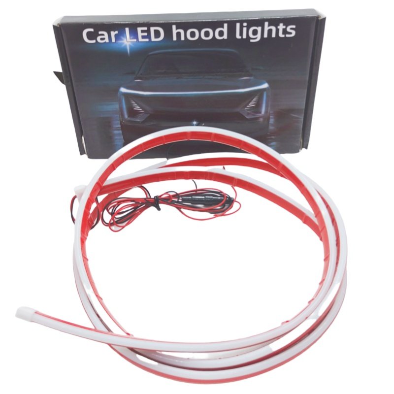 LED Auto Hood Daytime Running Lamp Flexible Car Cover Decoration Strip Modified Car Hood Lighting