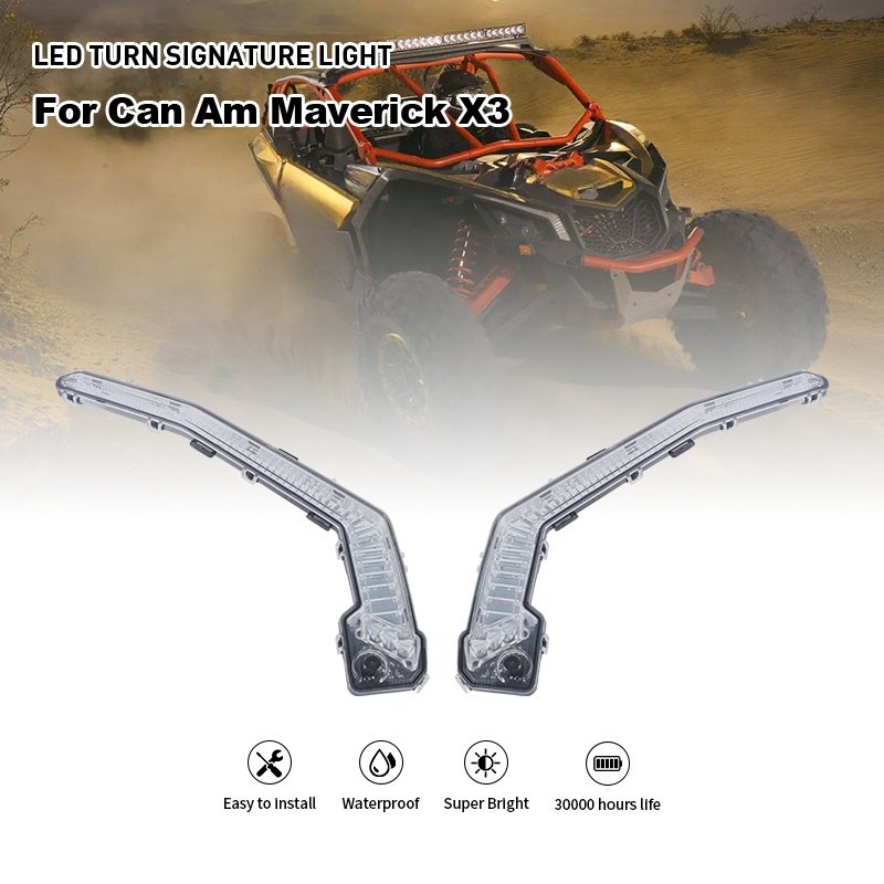 YongJin auto lighting systems front turn signal lamp Set for Can Am Maverick X3 Max R for Can Am Maverick X3 R XDS XRS Turbo
