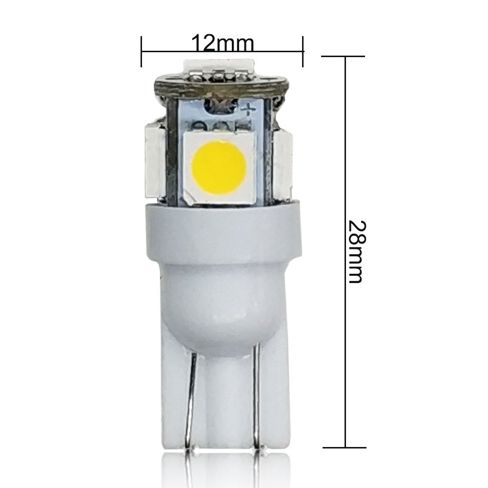 T10 LED W5W 5050 5SMD Led Car Interior Light License Plate Bulb Turn Lamps 5w5 t10 White Red Yellow Green Pink Blue 12V