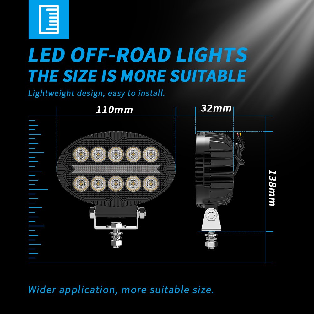 DXZ 2024 New 5.5inch Round Driving DRL Spotlights Auxiliary Light WorkLight Led 9-30V Led Work Light