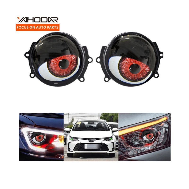 Car Universal Accessories 12V Decorative Devil Eye WIFI Control Light Demon Eye Retrofit Kits Fog Headlight Modify 8 Modes