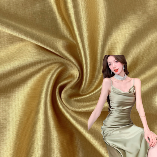 92 polyester 8 spandex fabric shiny 200gsm for women dress blouse silk feeling light weight tracksuit girl skirts spring summer
