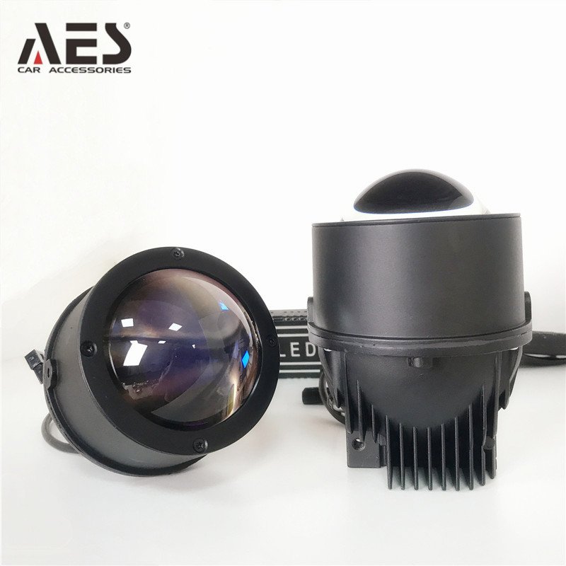 Car accessories 2022 AES Q8 Tri color Bi Led Foglamp auto lighting system for all cars retrofit