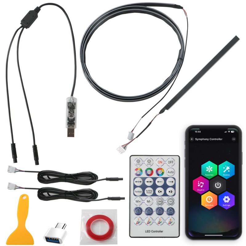 Wholesale other car light accessories led acrylic RGB Ambient light for car interior decoration atmosphere light bar strip