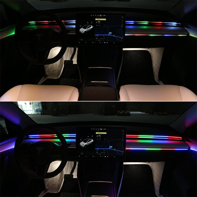 Wholesale other car light accessories led acrylic RGB Ambient light for car interior decoration atmosphere light bar strip