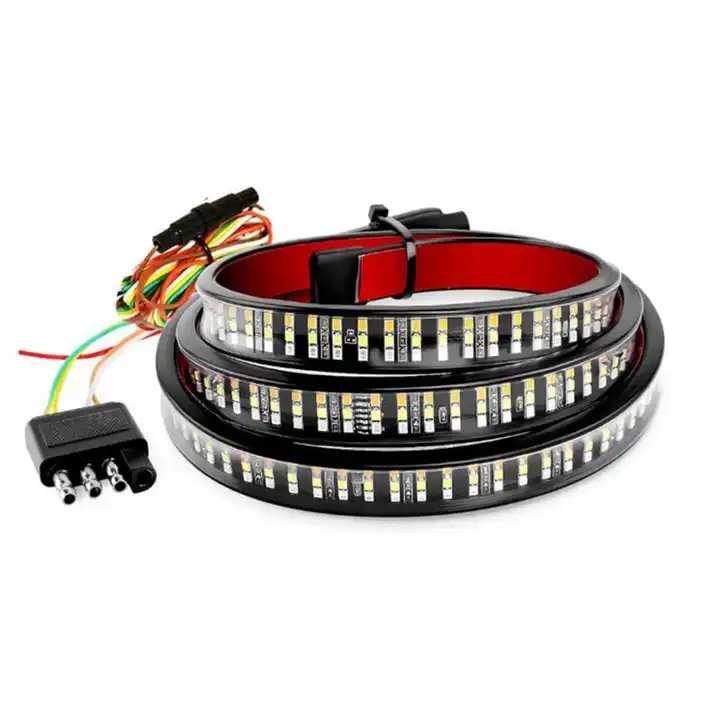 Universe Fit SUV Truck Tailgate Light Bar 108 LED Single Row White Reverse Light Strip with Red Running Brake Turn Signal
