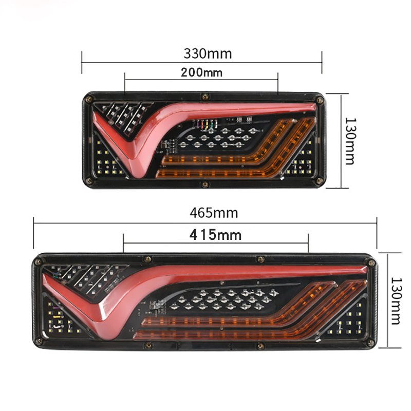Additional lighting for automotive accessories LED24V flashing safety driving work signal warning light Truck side taillights