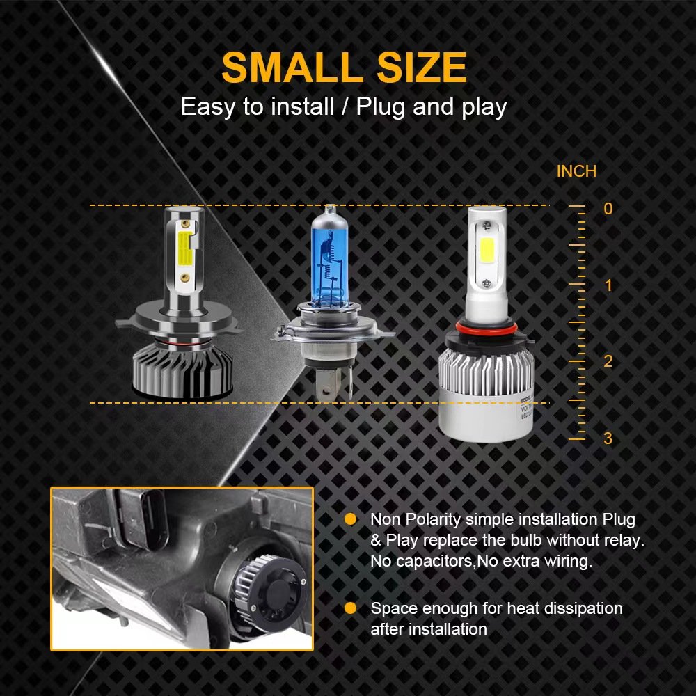 H4 LED Headlight Bulbs 72W 12V 24V Auto Lighting System Cars-H7 H4 H1 H11 H3 H13 New Condition Other Car Accessories