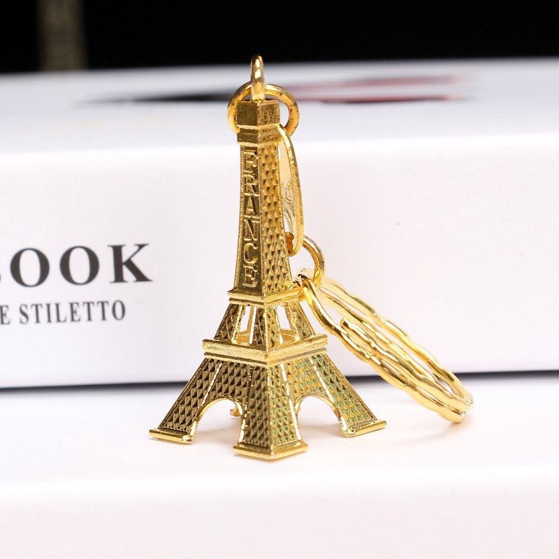 Vintage Paris Eiffel Tower Keychain Metal Iron Tower Key chains car Keyring Bag Pendant Accessory France souvenirs Gift Keychain