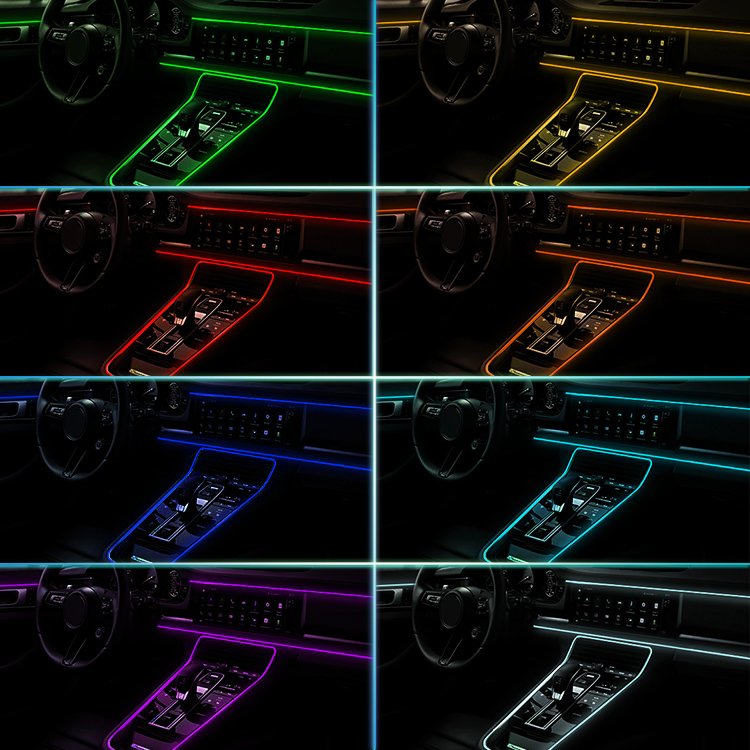 Other car lighting accessories app control LED RGB mood lights Beautiful Car interior Fiber optic ambient light Strip with USB