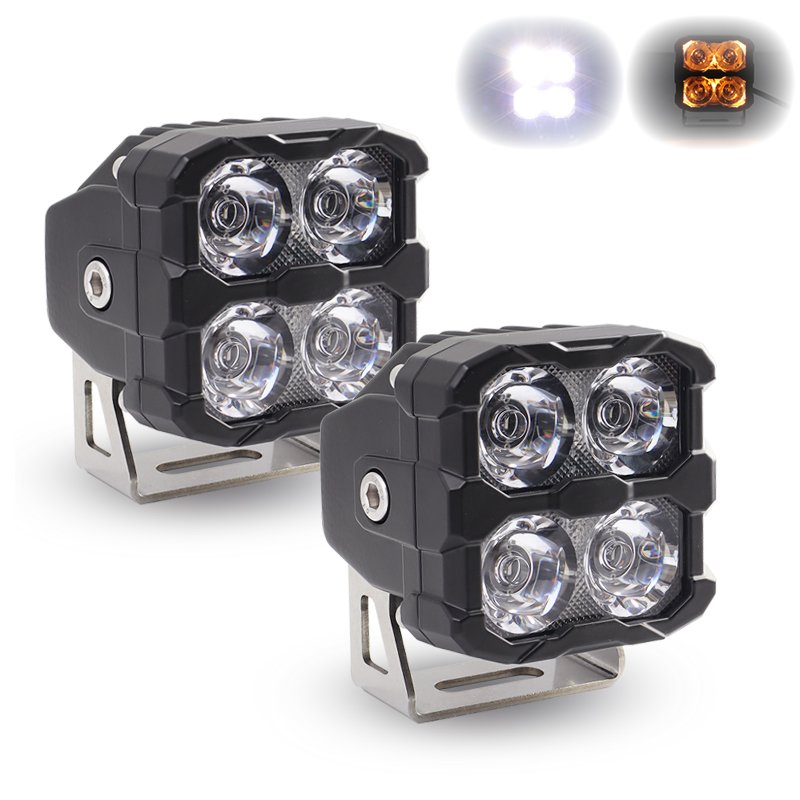 Ripdark Patent 12V 24V Truck A-pillar LED Ditch Pod Lights 4x4 Spot Bumper Work Light