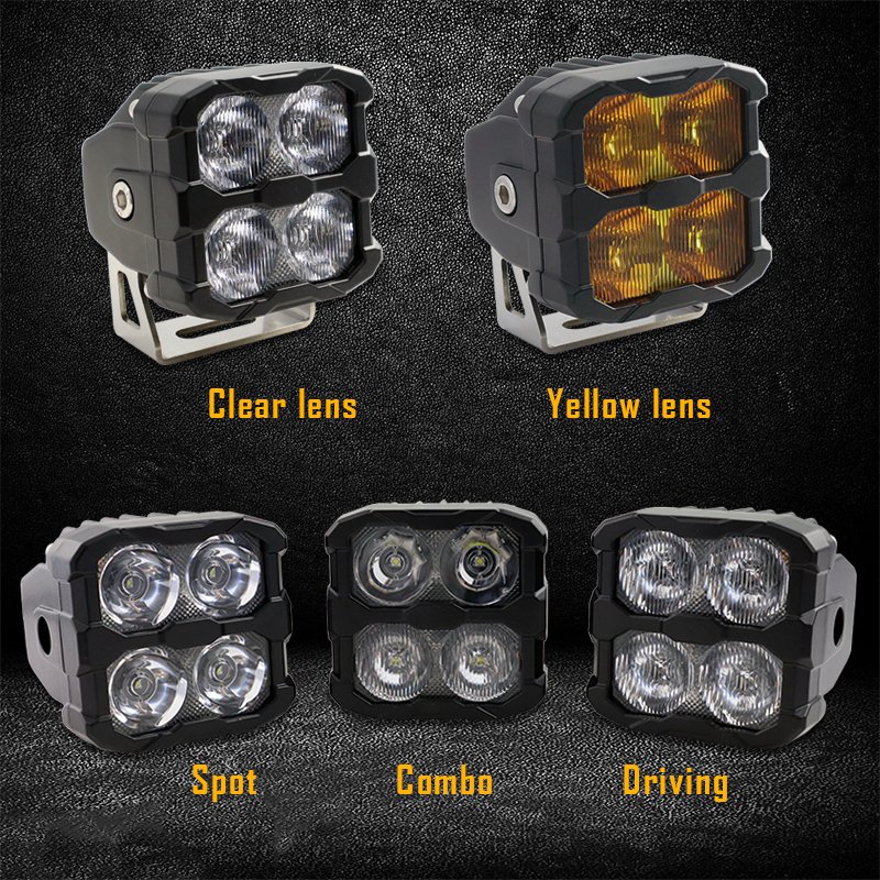 Ripdark Patent 12V 24V Truck A-pillar LED Ditch Pod Lights 4x4 Spot Bumper Work Light