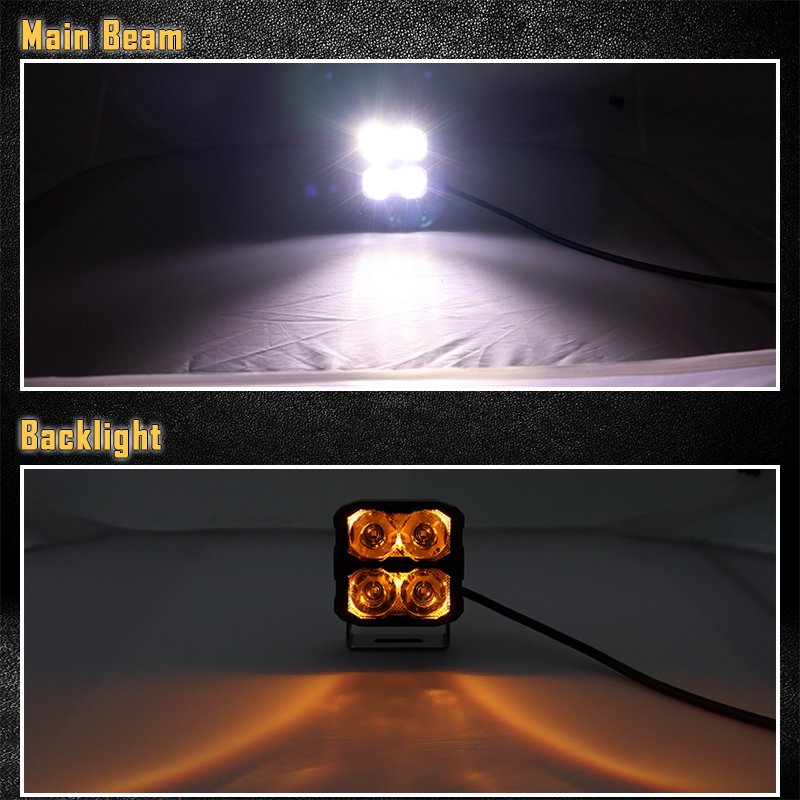 Ripdark Patent 12V 24V Truck A-pillar LED Ditch Pod Lights 4x4 Spot Bumper Work Light