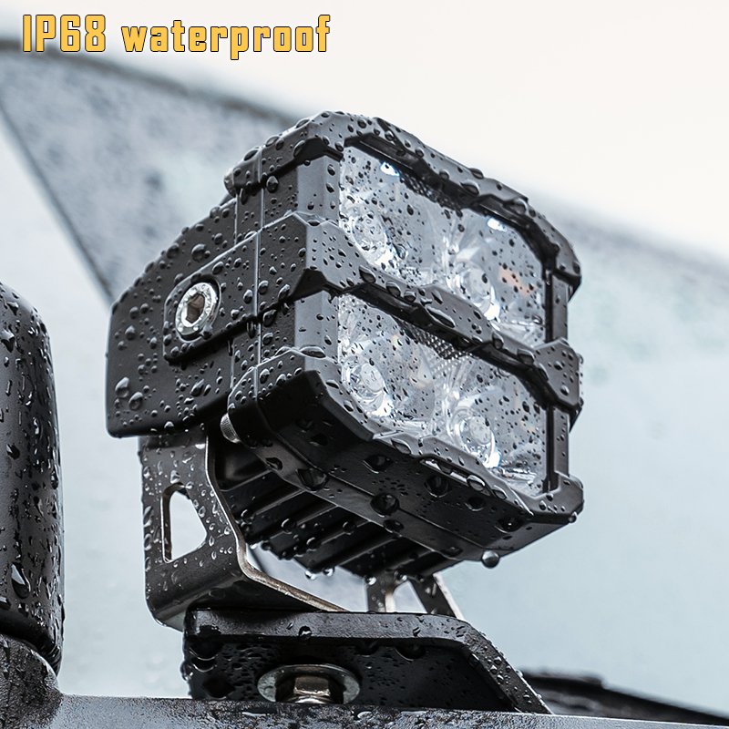 Ripdark Patent 12V 24V Truck A-pillar LED Ditch Pod Lights 4x4 Spot Bumper Work Light