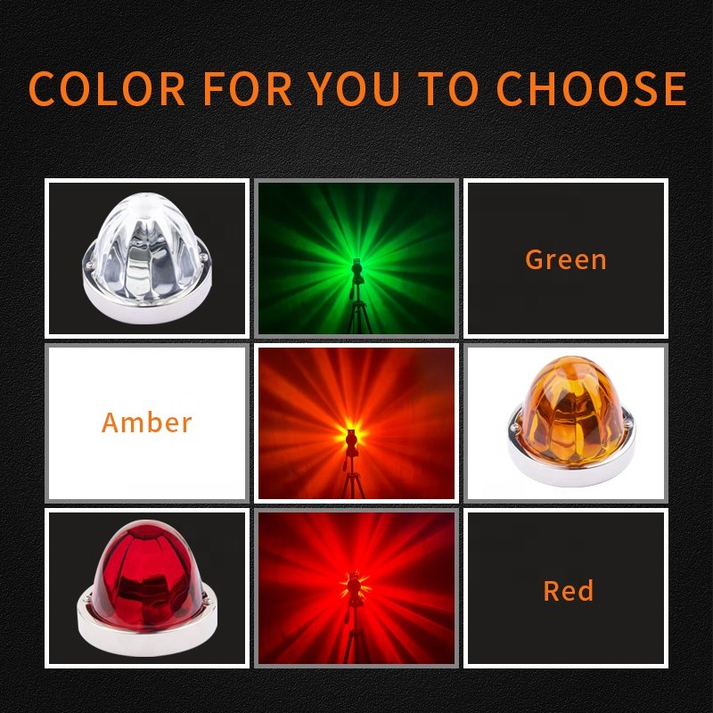 2024 classic truck led light marker signal lamp glass watermelon light DC12V/24V