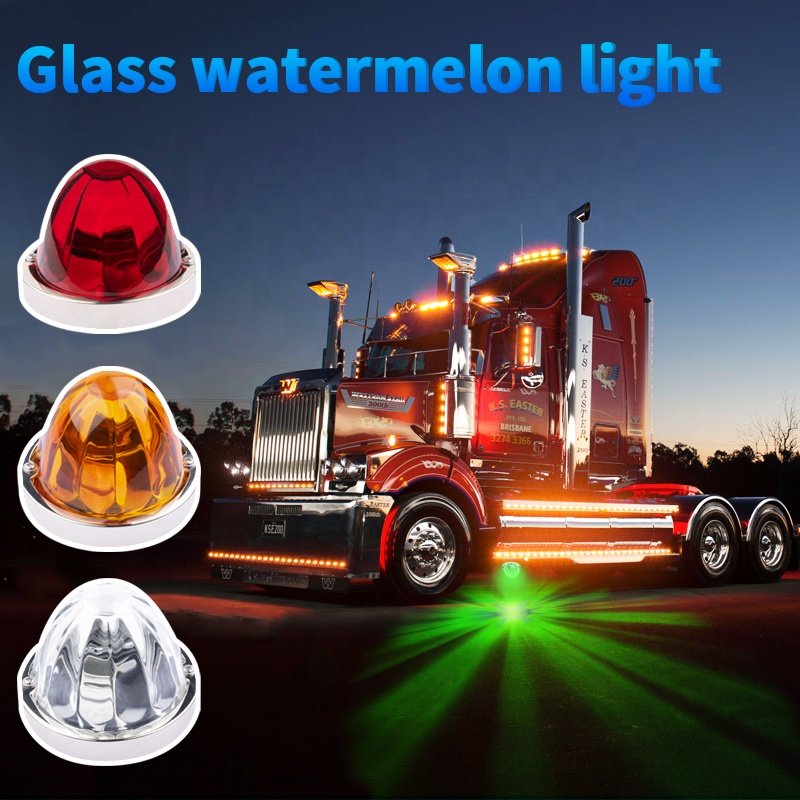 2024 classic truck led light marker signal lamp glass watermelon light DC12V/24V
