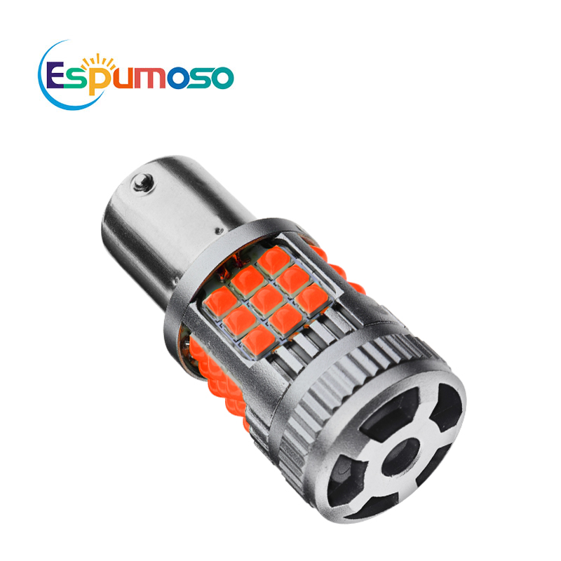 ESPUMOSO Auto LED Canbus 1156 BA15S T20 7440 3030 36SMD Anti Stroboscopic Decoding Turn Signal Lamp With Fan Cooling