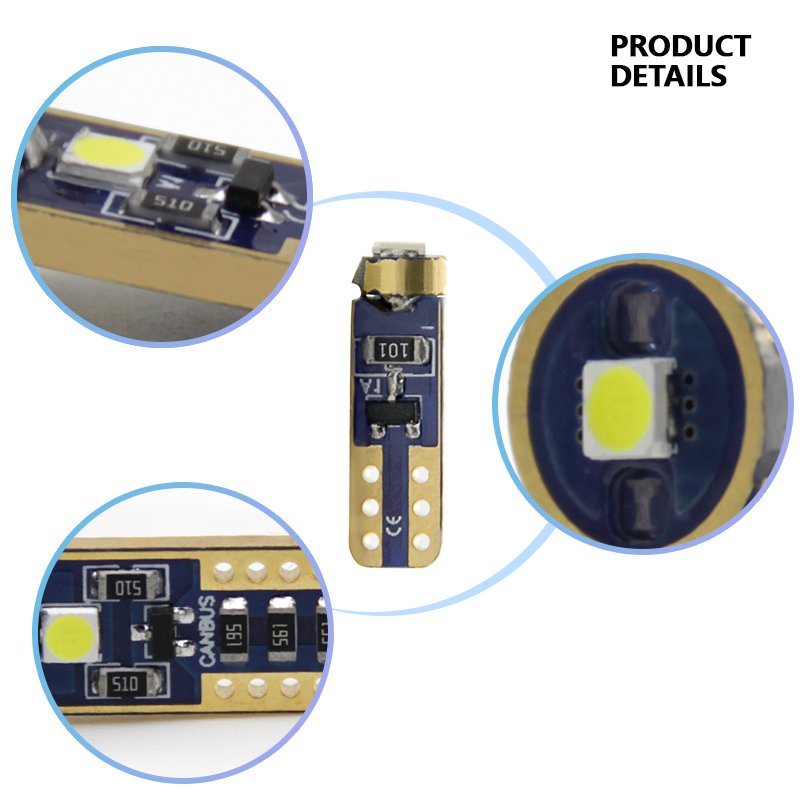 Car Light Accessories Car Led Gauge Led Dash Bulbs Instrument Light Bulb Dashboard Light Super Bright Auto T5 3030 1smd 12V T5e