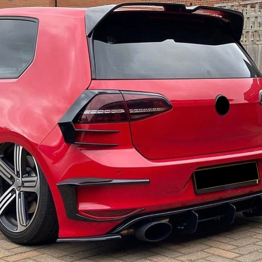 AMP-Z Golf MK7 Rear Light Vent Fender Gloss Black Auto Body Kits For VW Golf MK7 2013-2016 Car Accessories