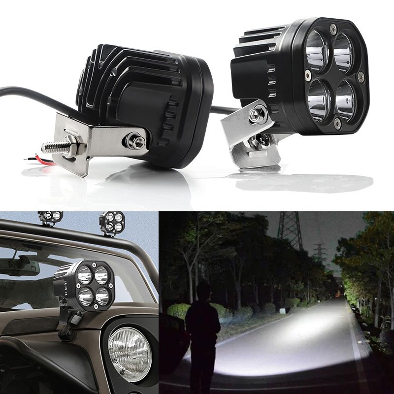 3 Inch 40W Motorcycle Driving Light LED Work Light Square Fog Lamps For 4x4 Offroad Truck Tractors SUV ATV Car Light Accessories
