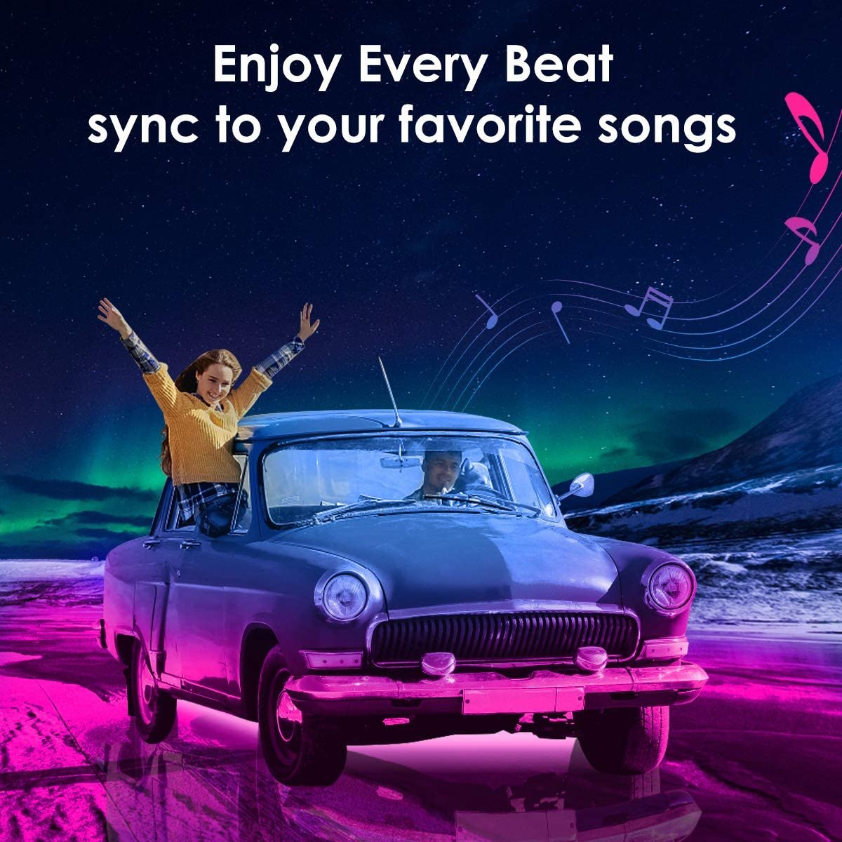 Dream Color 60X90cm Car Flowing Waterproof Led Strip Light Led Daytime Running Light For Decoration