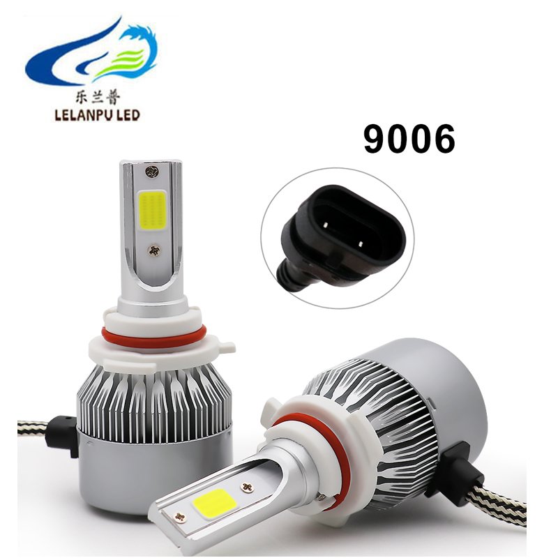Lelanpu Hot Selling C6 Led Headlight COB White 12V 3800LM Headlamp H4 H13 880 H11 For Universal Cars Automotive Parts