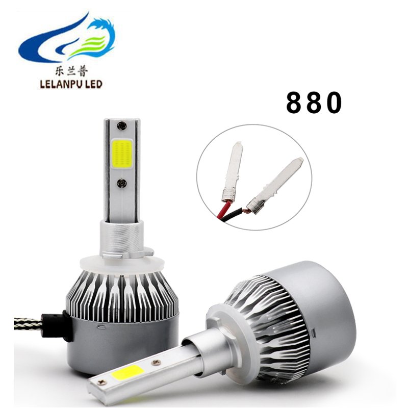 Lelanpu Hot Selling C6 Led Headlight COB White 12V 3800LM Headlamp H4 H13 880 H11 For Universal Cars Automotive Parts