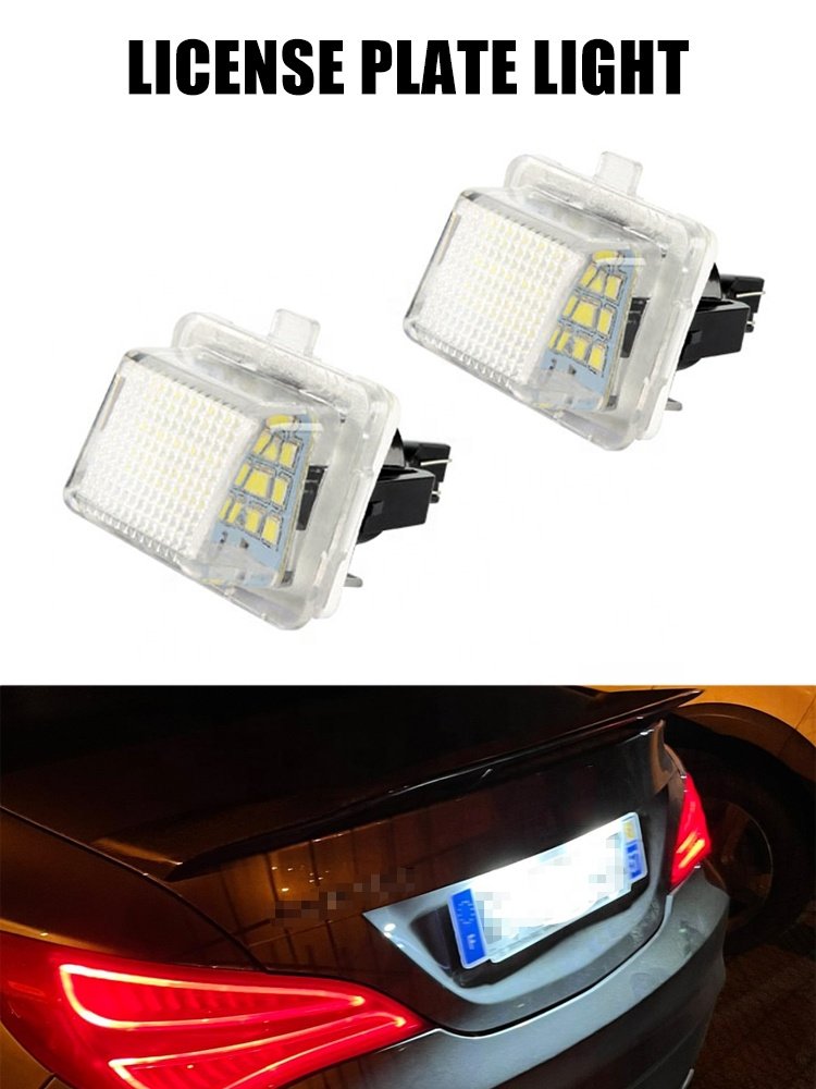LED License Number Plate Light For Mercedes Benz W204 S204 W212 S212 W216 C216 W221 R231 No Error Auto Part White tail Lamps