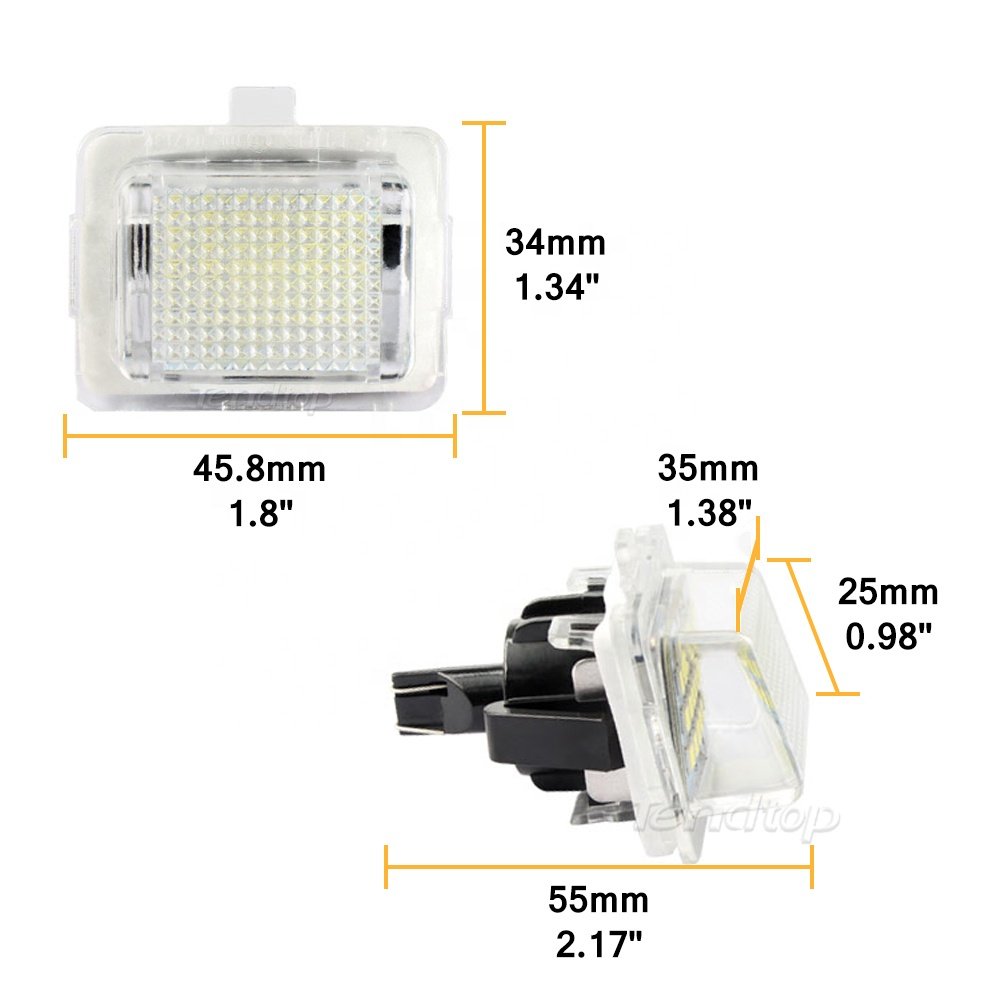 LED License Number Plate Light For Mercedes Benz W204 S204 W212 S212 W216 C216 W221 R231 No Error Auto Part White tail Lamps