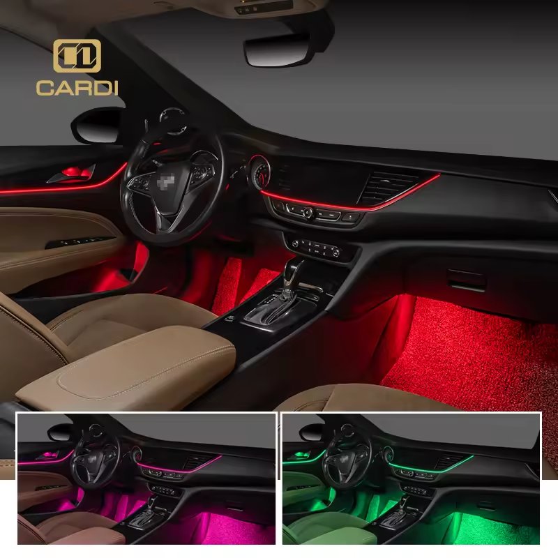 Factory Direct Sales of RGB "CARDI" K3 Car Interior Wireless Atmosphere Light APP Control Colorful Light Accessory