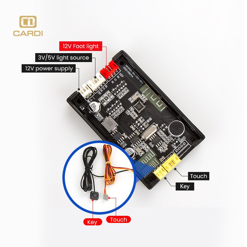 Factory Direct Sales of RGB "CARDI" K3 Car Interior Wireless Atmosphere Light APP Control Colorful Light Accessory