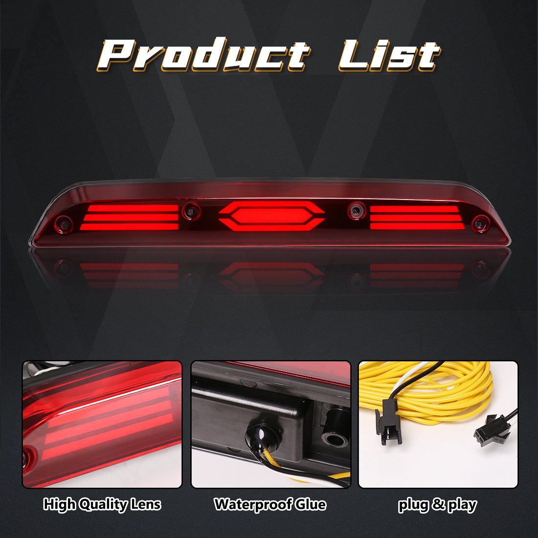 High Quality LED Car Signal Turn Signal Brake Lights for Ford F-150 F-250 F-350 2015-2022 DRL Rear Bumper Tail Light Assembly