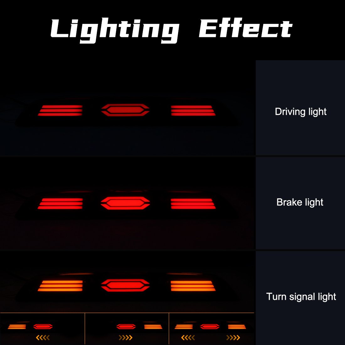 High Quality LED Car Signal Turn Signal Brake Lights for Ford F-150 F-250 F-350 2015-2022 DRL Rear Bumper Tail Light Assembly
