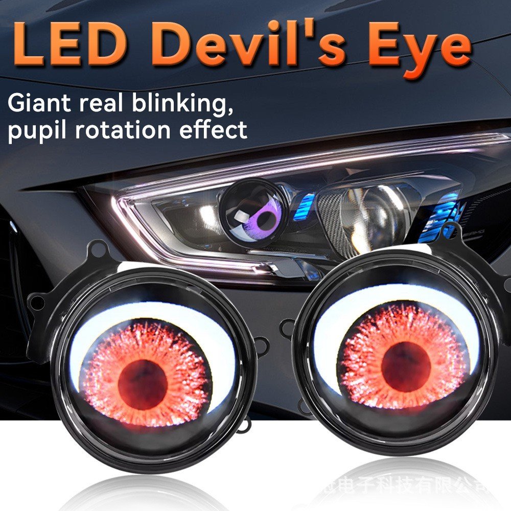 New others Accessories 3 inch most Popular Car Led Headlight Blink Angel Eye Devil Eye for Turning & Driving