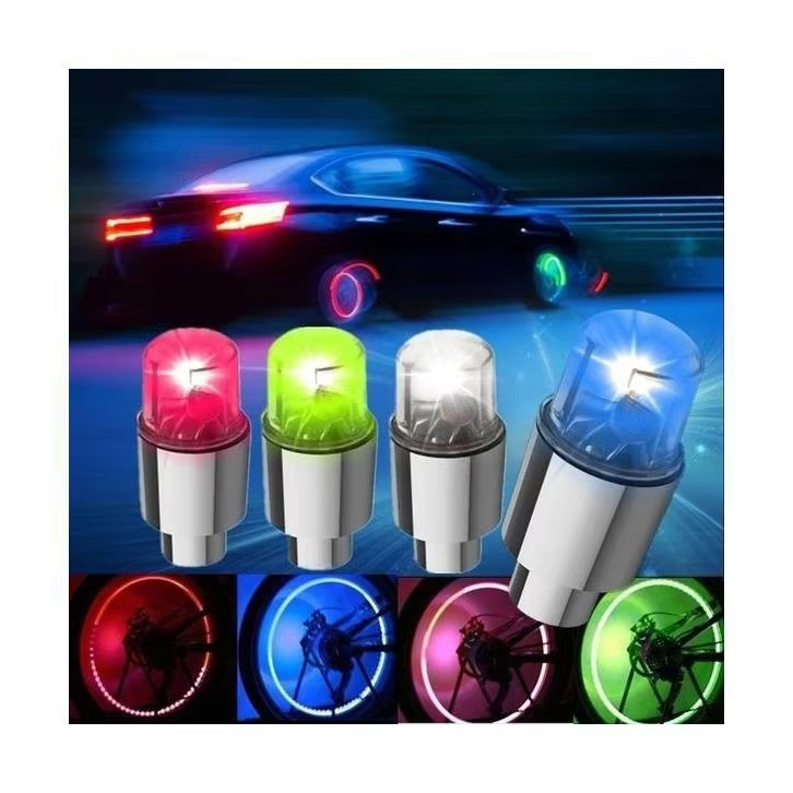 Wholesale Car Motorcycle Wheel Tire Tyre Valve Flash LED Light Spoke Lamp Decorative light