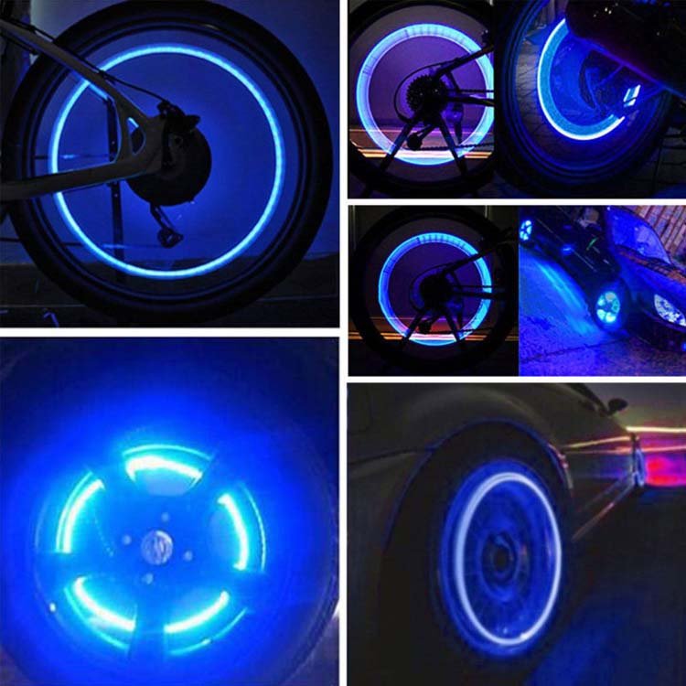 Wholesale Car Motorcycle Wheel Tire Tyre Valve Flash LED Light Spoke Lamp Decorative light