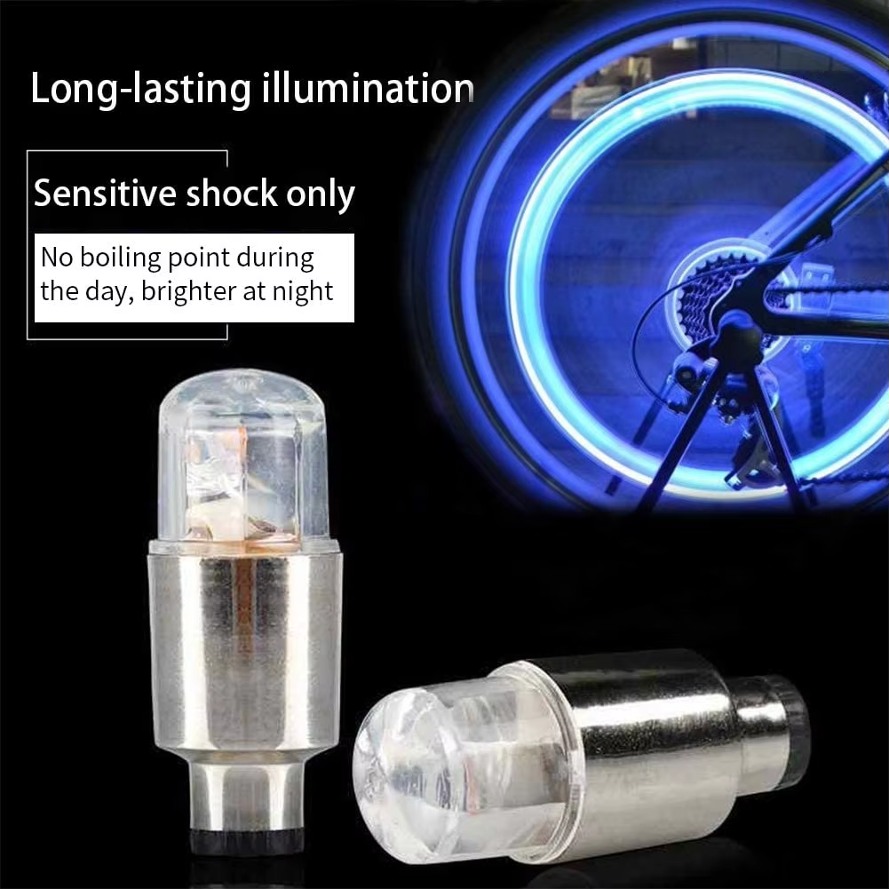Wholesale Car Motorcycle Wheel Tire Tyre Valve Flash LED Light Spoke Lamp Decorative light