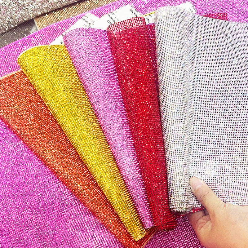 DIY Gifts Car Decoration Bling Rhinestone Sheet Bling Self Adhesive Glitter Crystal Rhinestones Sheet Sticker for Shoes Cup