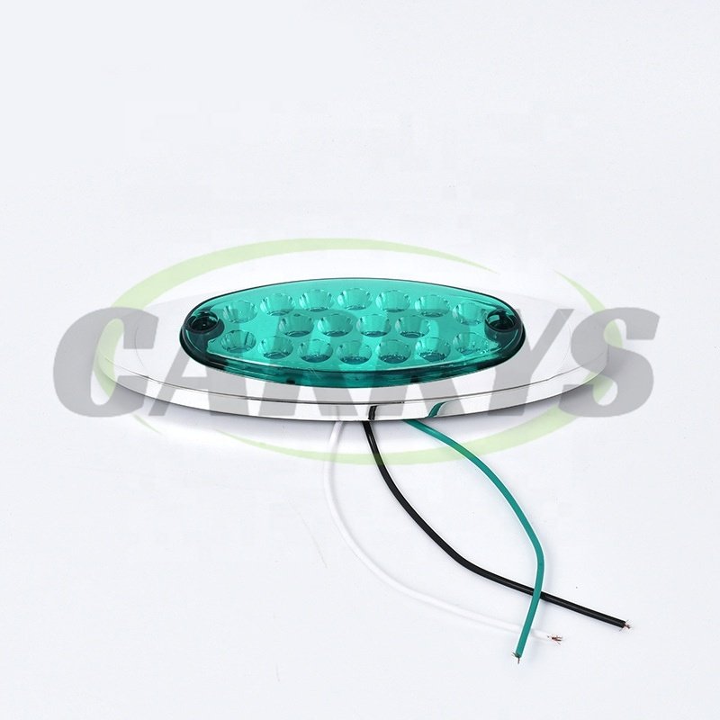 Oval Car Side Marker Light Freight liner Clearance Turn Signal Trailer Lamp