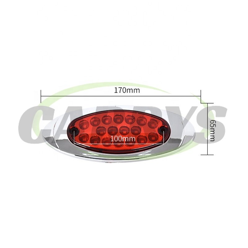 Oval Car Side Marker Light Freight liner Clearance Turn Signal Trailer Lamp